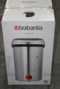 BOXED BRABANTIA TOUCH BIN 60L RRP £110.98 (AS SEEN IN WAYFAIR)Condition ReportAppraisal Available on