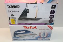 2X BOXED STEAM IRONS BY TEFAL & TOWER (IMAGE DEPICTS STOCK)Condition ReportAppraisal Available on