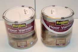 2X 2.5LITRES RUSTINS QUICK DRY FLOOR VARNISH (IMAGE DEPICTS STOCK)Condition ReportAppraisal