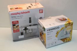 2X BOXED ITEMS TO INCLUDE MORPHY RICHARDS TOTAL COMNTROL HAND BLENDER SET & KENWOOD MINI
