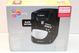 BOXED BOSCH TASSIMO SUNY BLACK EDITION POD COFFEE MACHINE RRP £54.99Condition ReportAppraisal