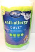 BAGGED SILENTNIGHT ANTI-ALLERGY DUVET SINGLE 7.5TOG Condition ReportAppraisal Available on