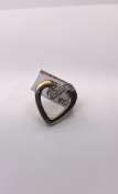 9ct Yellow Gold Diamond Set Heart Pendant