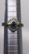 Diamond and sapphire Ring