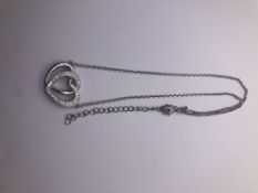 Heart shaped cz pendant and chain No Reserve