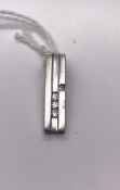 9ct White Gold Diamond Pendant set with 4 Round Diamonds