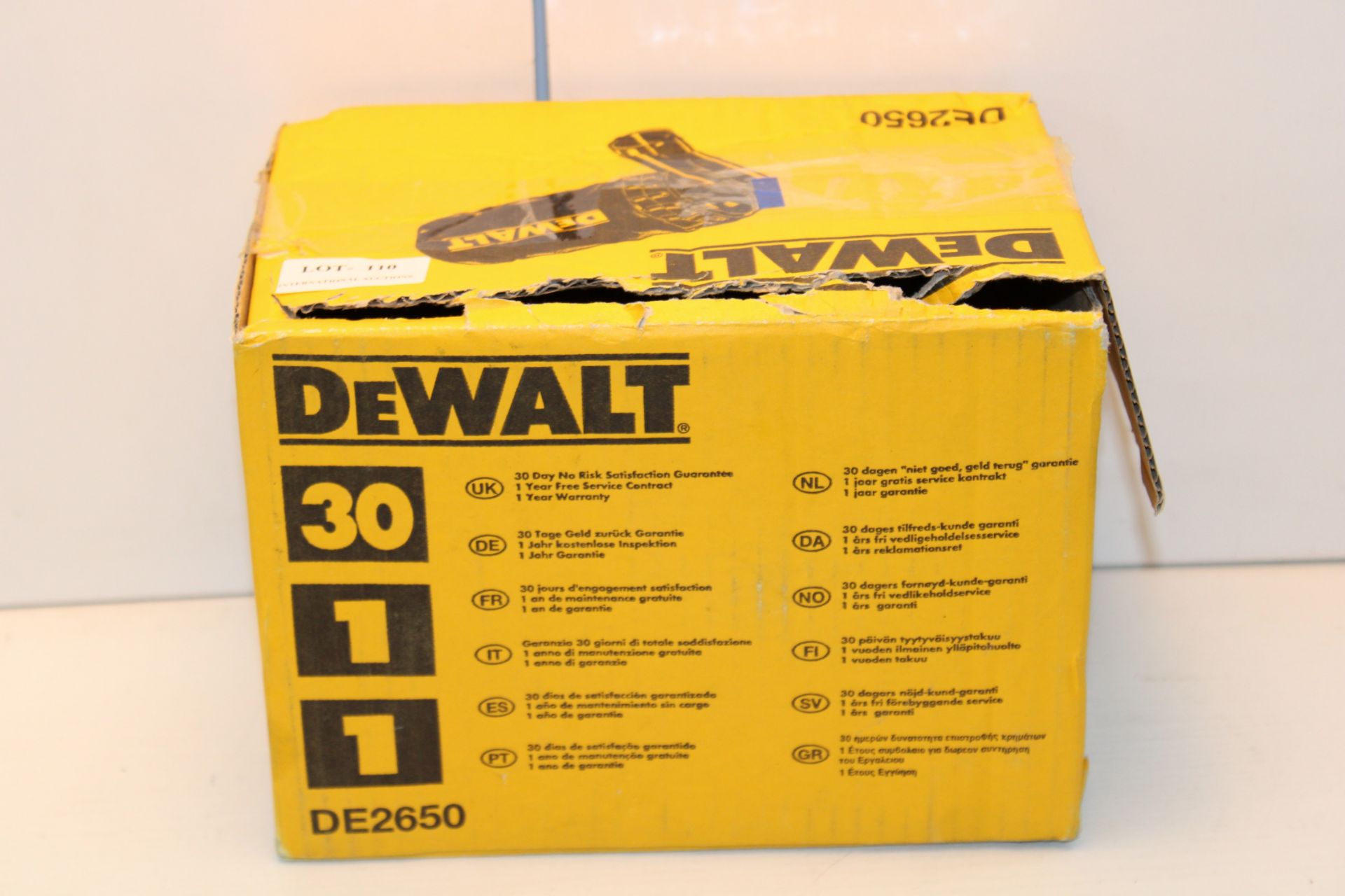BOXED DEEWALT DE2650 PLANER DUST BAG Condition ReportAppraisal Available on Request- All Items are