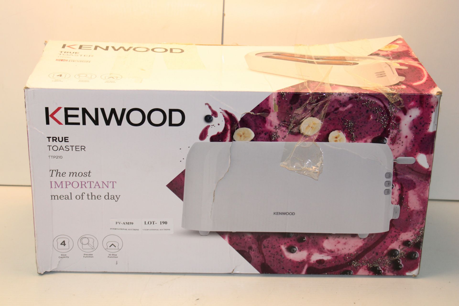 BOXED KENWOOD TRUE TOASTER TTP210 RRP £39.99Condition ReportAppraisal Available on Request- All