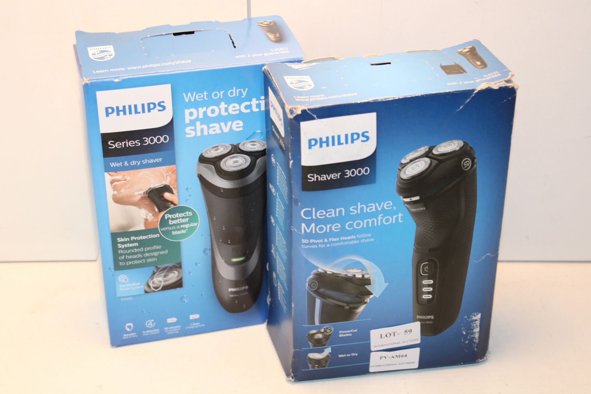 2X BOXED PHILIPS SERIES 3000 WET & DRY SHAVER COMBINED RRP £120.00Condition ReportAppraisal