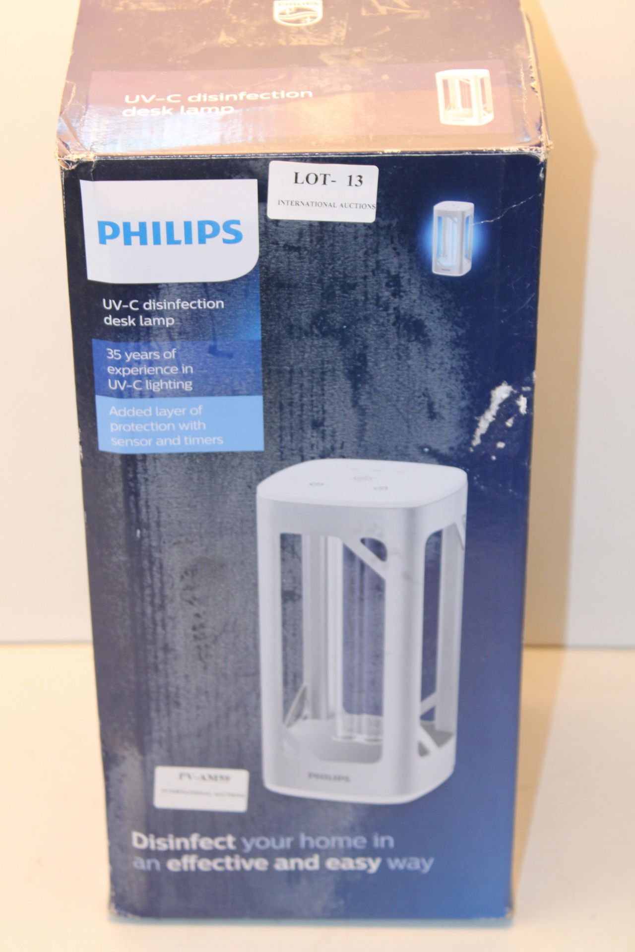 BOXED PHILIPS UV-C DISINFECTION DESK LAMP RRP £77.20Condition ReportAppraisal Available on