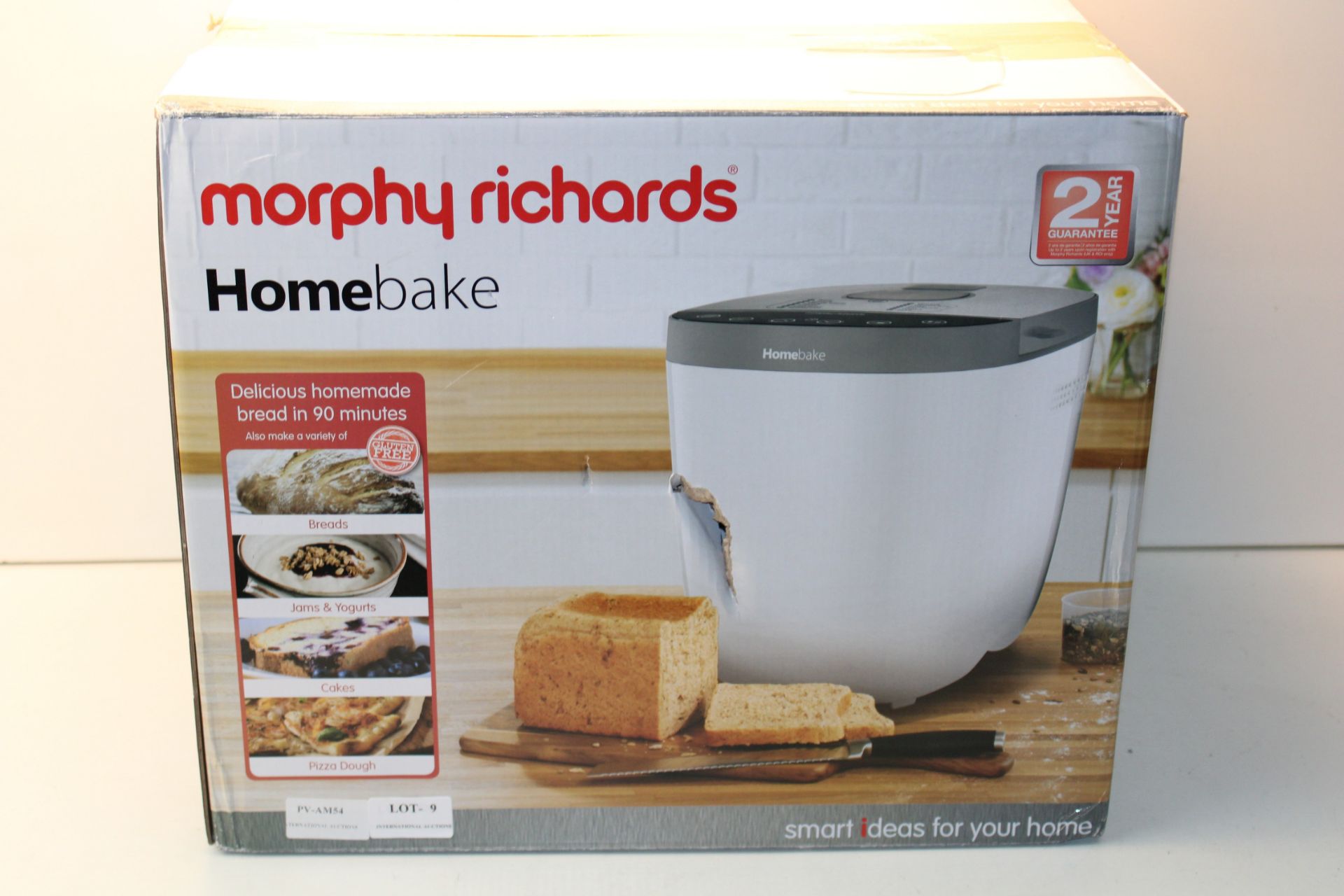BOXED MORPHY RICHARDS HOMEBAKE BREAD MAKER RRP £57.99Condition ReportAppraisal Available on Request-