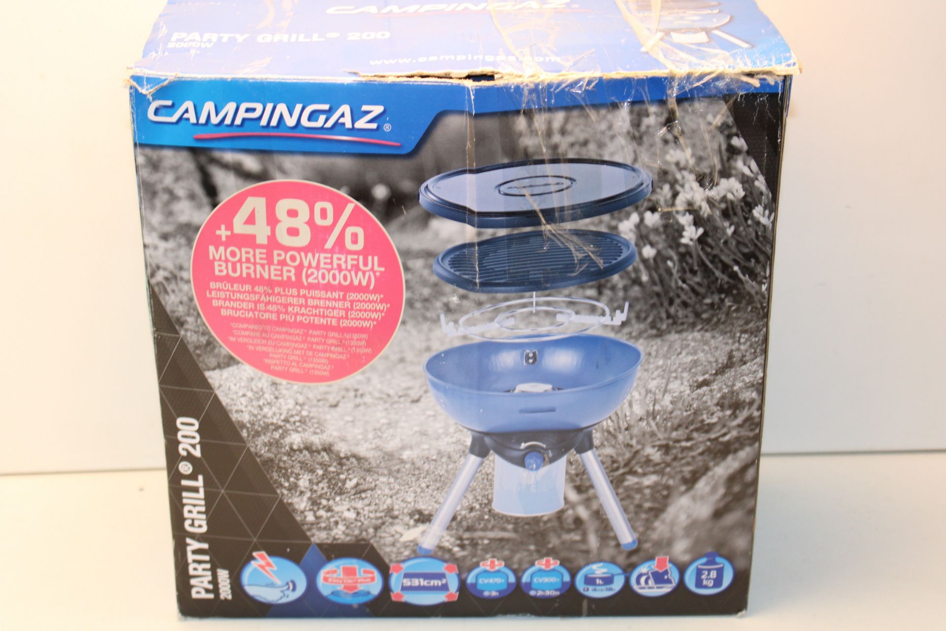 BOXED CAMPINGAZ PARTY GRILL 200 2000W RRP £61.50Condition ReportAppraisal Available on Request-