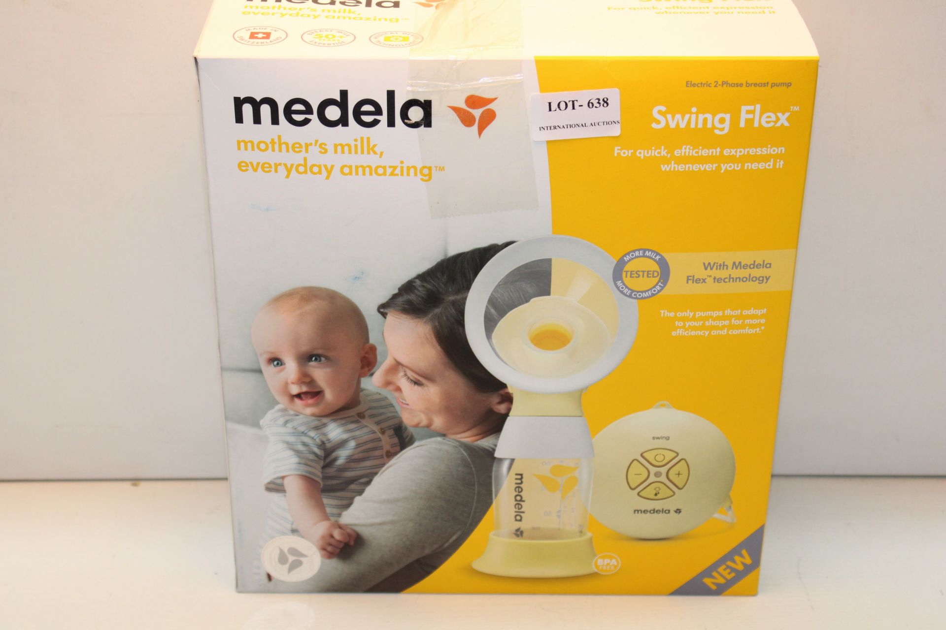 BOXED MEDELA SWING FLEX ELECTRIC 2 PHASE BREAST PUMP Condition ReportAppraisal Available on Request-