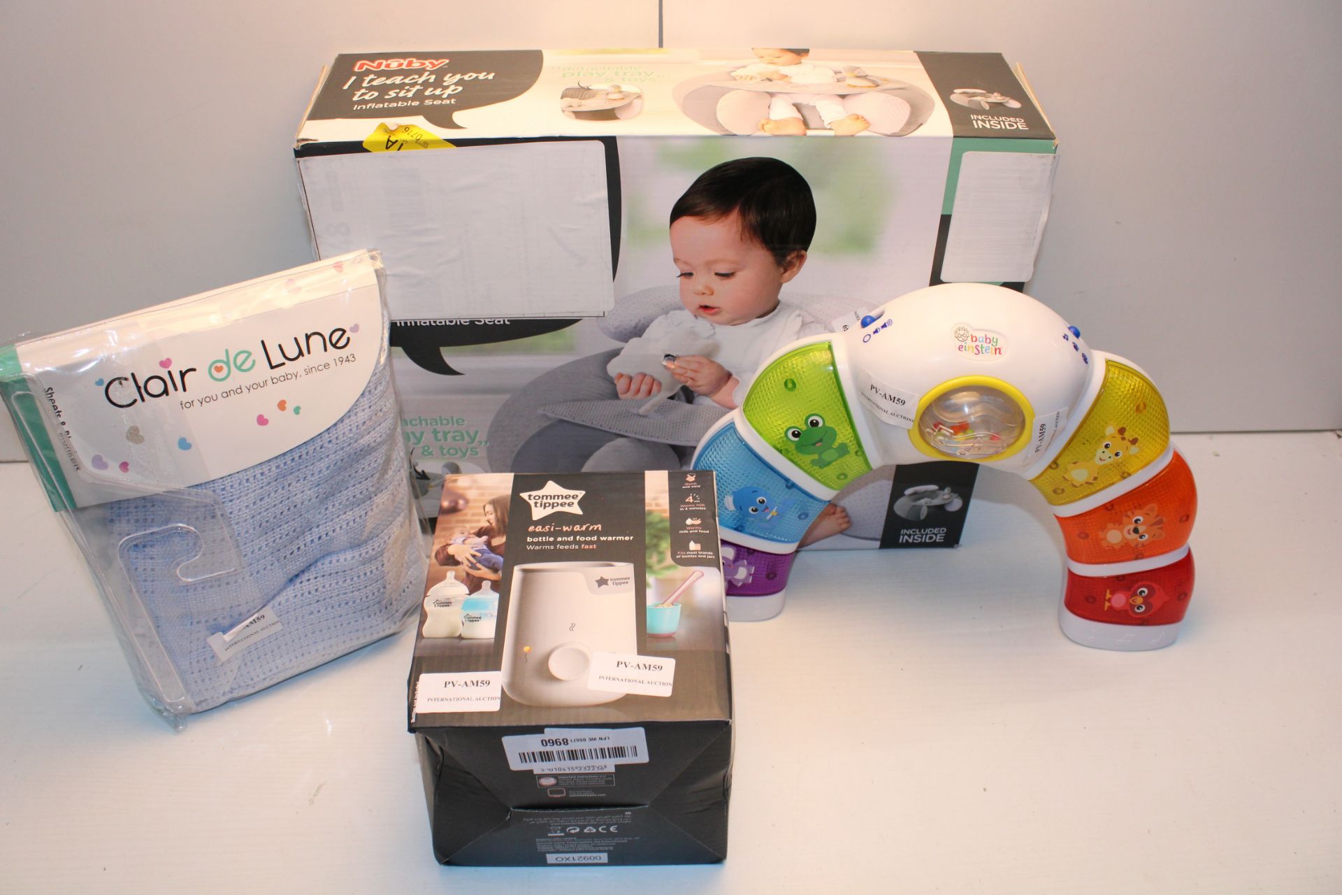 4X ASSORTED ITEMS TO INCLUDE BABY EINSTEIN, CLAIR DE LUNE, NUBY & TOMMEE TIPPEECondition