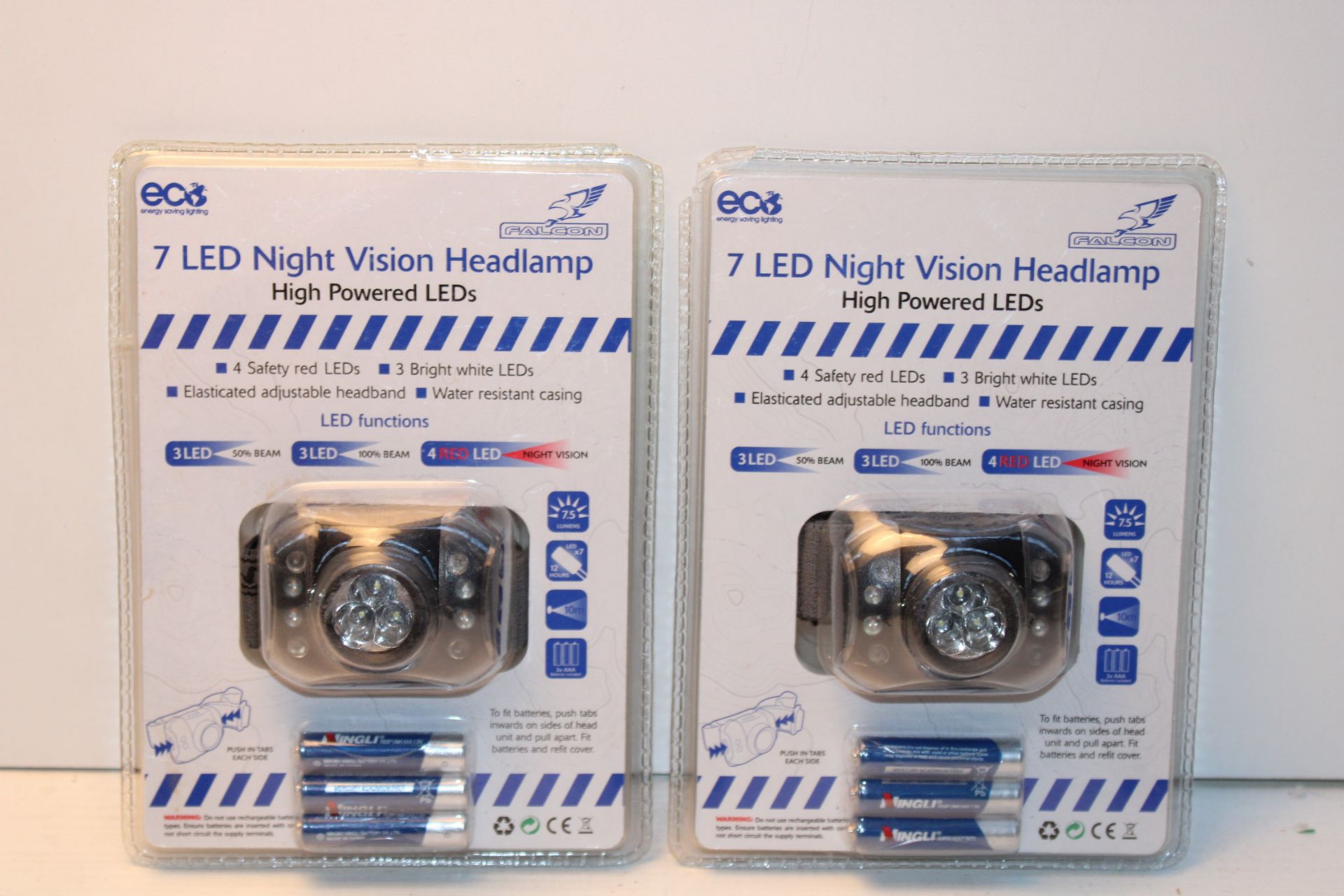 2X BOXED BRAND NEW SEALED SUMMIT FALCON 7 LED NIGHT VISION HEADLAMPS Condition ReportAppraisal