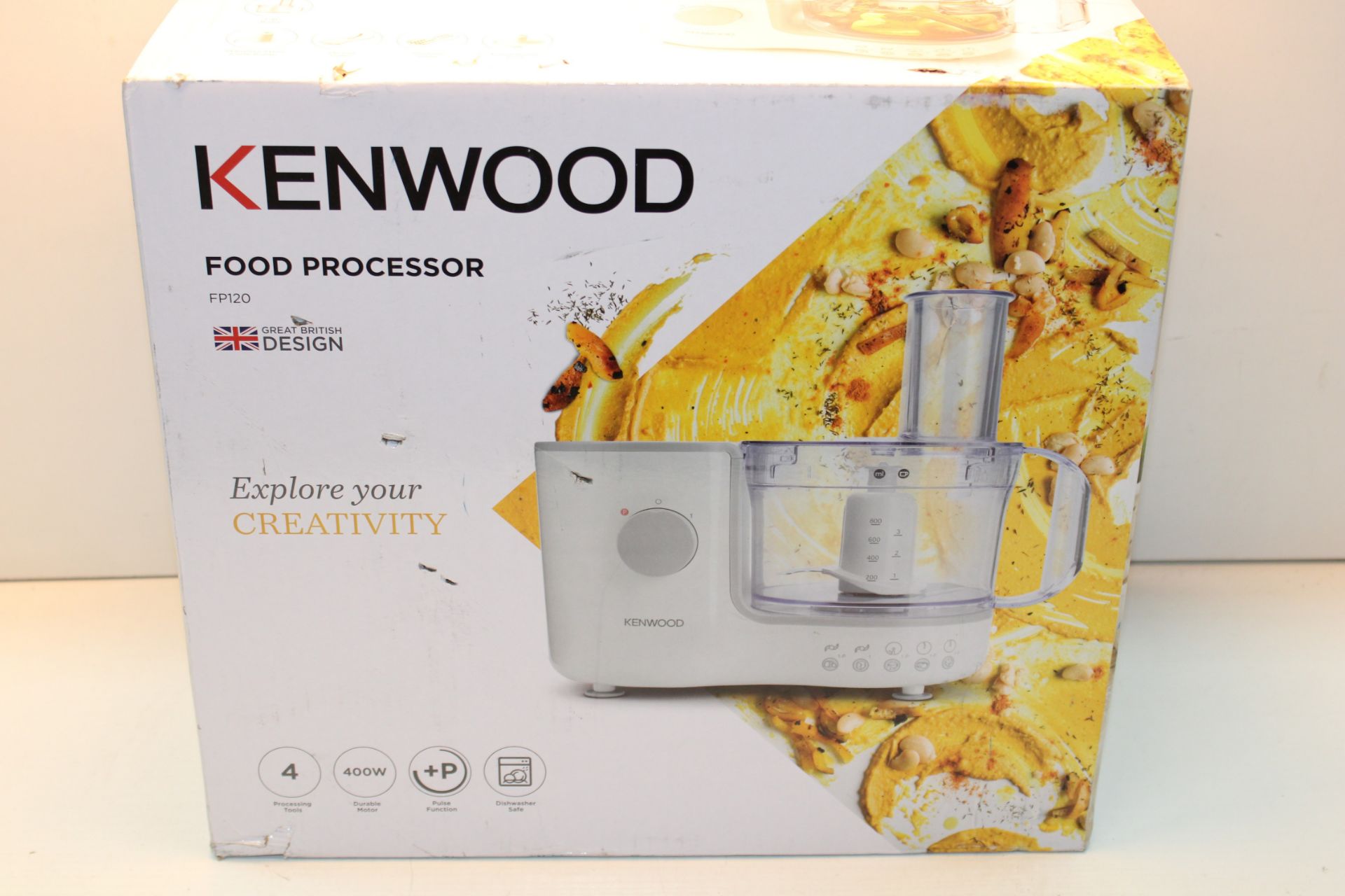 BOXED KENWOOD FOOD PROCESSOR FP120 RRP £37.95Condition ReportAppraisal Available on Request- All