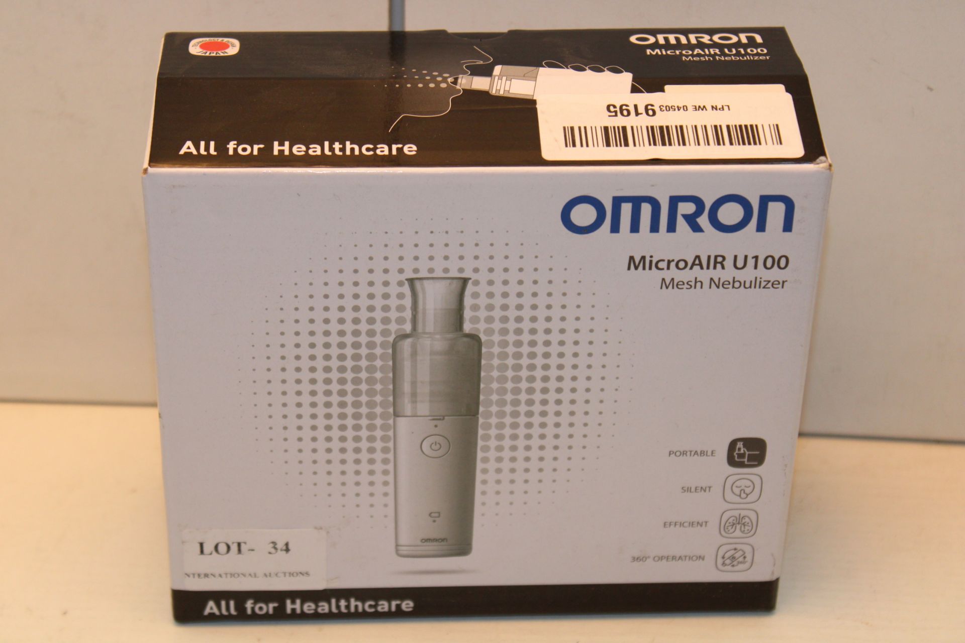 BOXED OMRON MICROAIR U100 MESH NEBULIZER Condition ReportAppraisal Available on Request- All Items