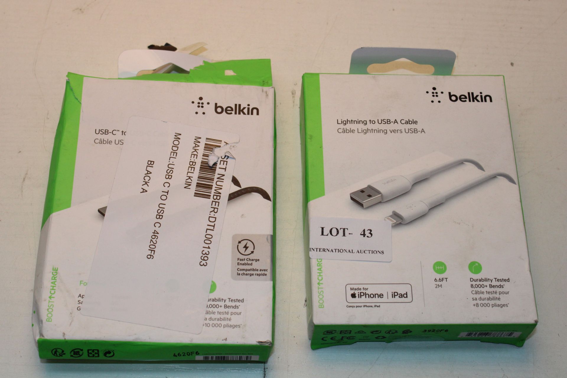 2X BOXED ASSORTED BELKIN CABLE SETS (IMAGE DEPICTS STOCK)Condition ReportAppraisal Available on