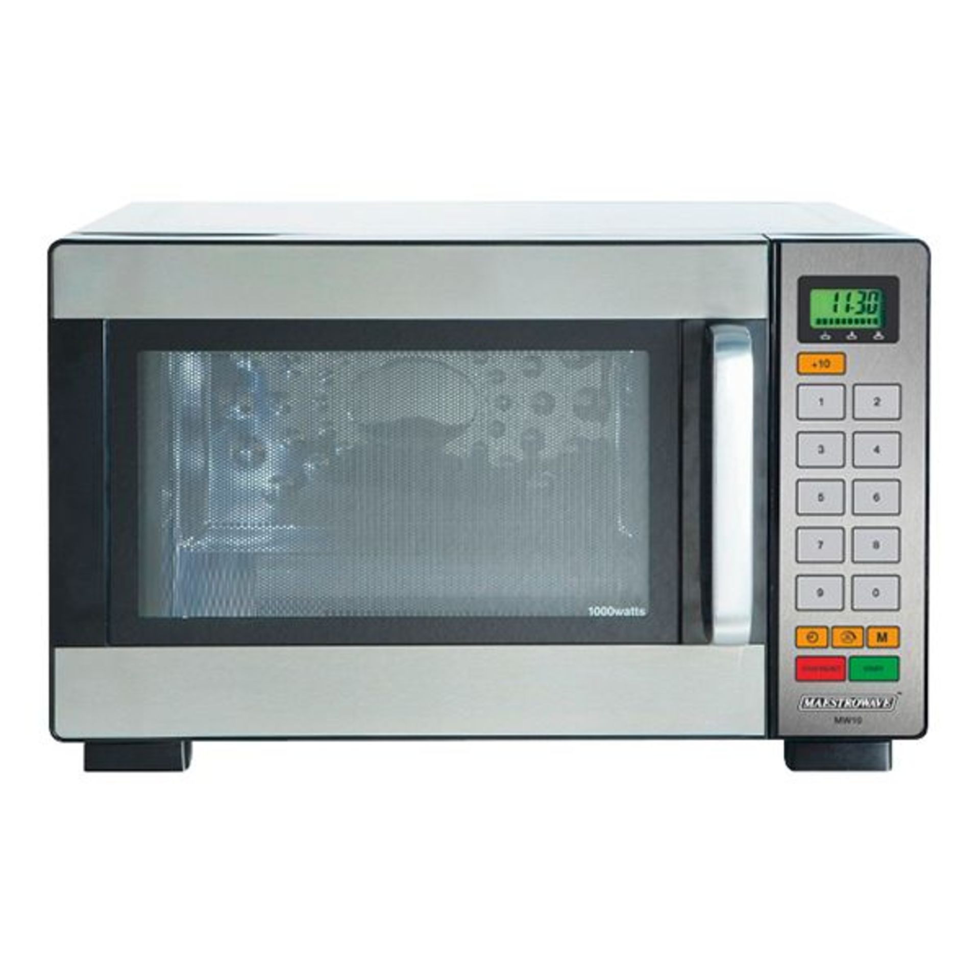 BOXED MAESTROWAVE STAINLESS STEEL COMMERCIAL MICROWAVE, MODEL- MW10, RRP-£200.00Condition Report