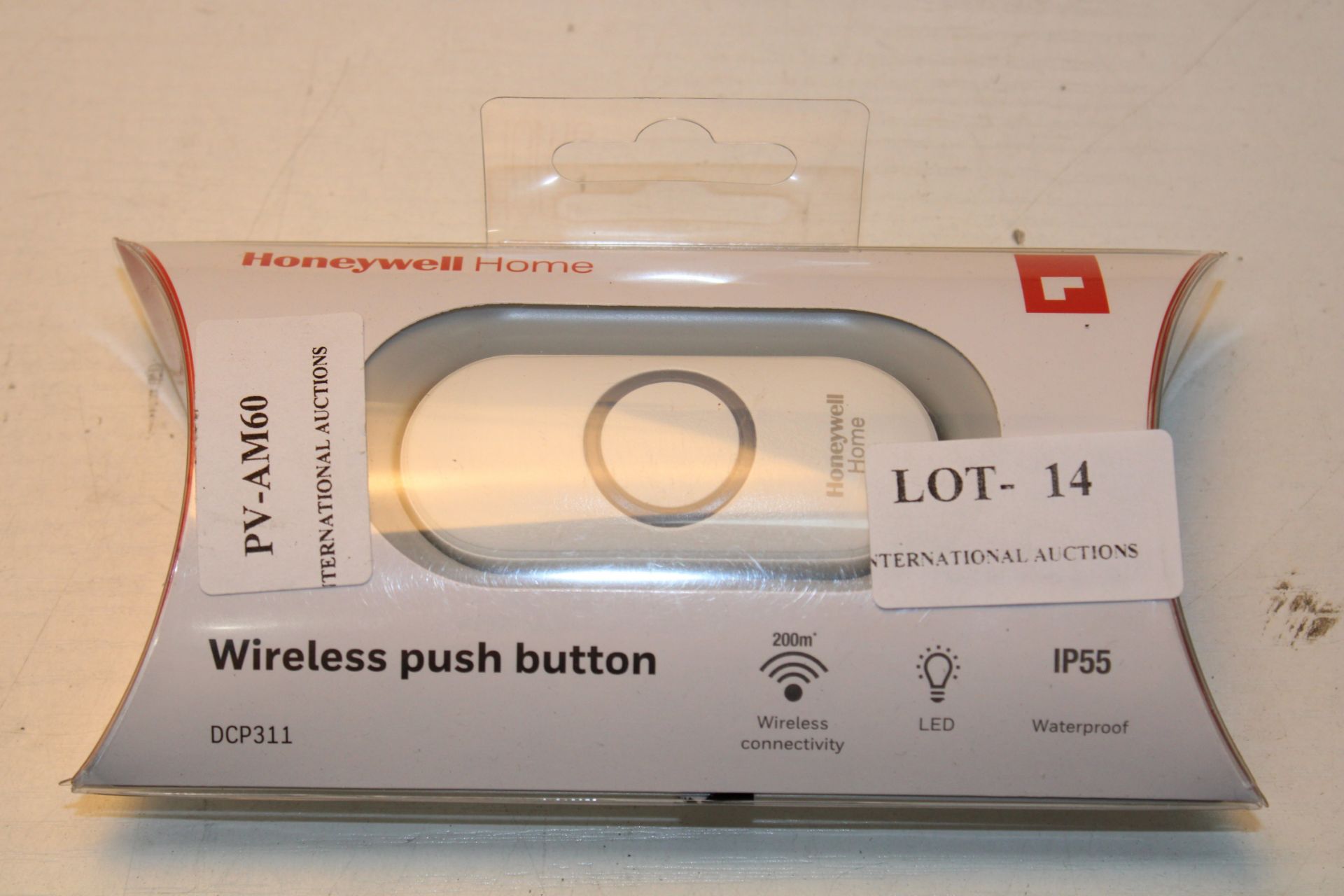 BOXED HONEYWELL HOME WIRELESS PUSH BUTTON DCP311 RRP £19.49Condition ReportAppraisal Available on