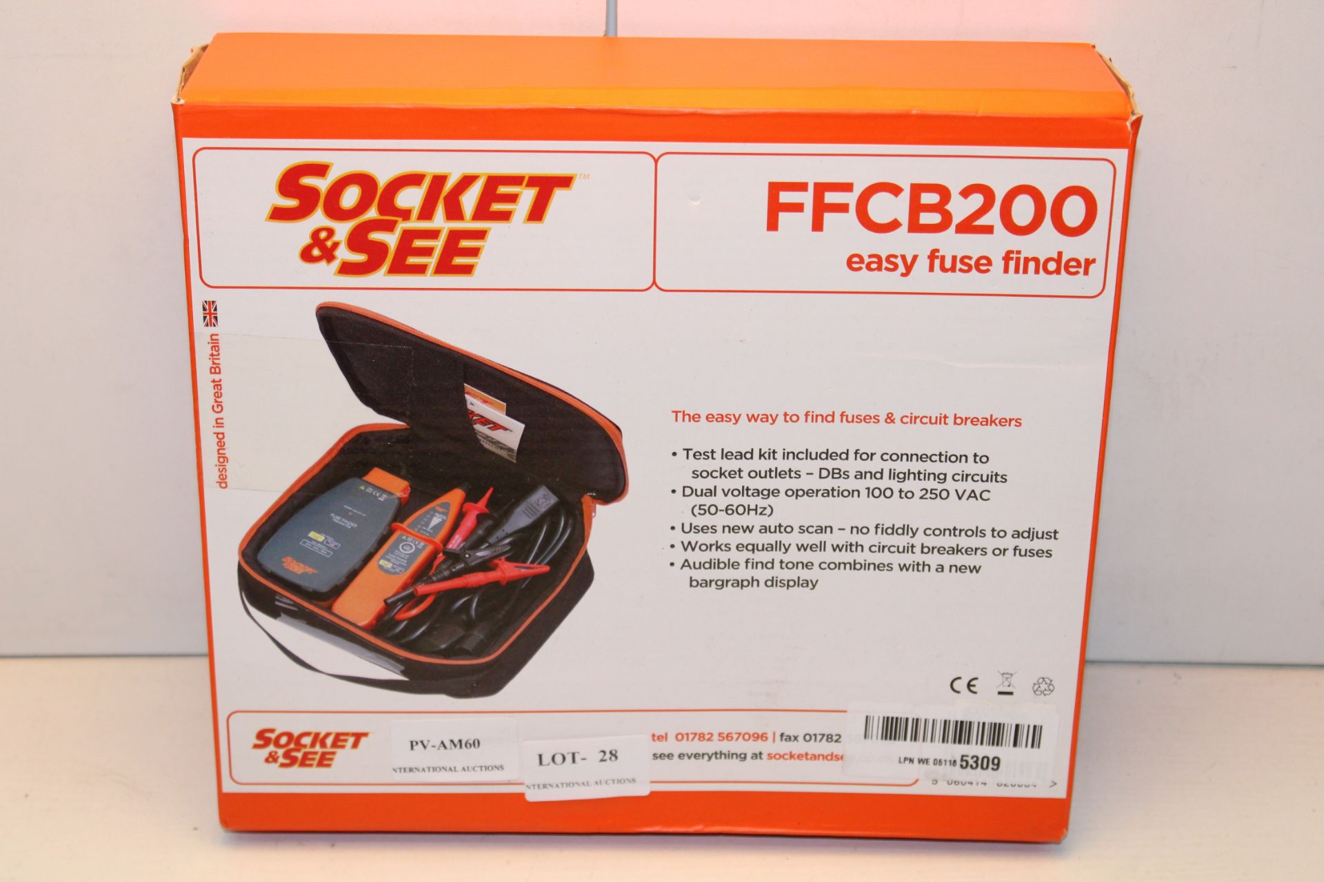 BOXED SOCKET & SEE FFCB200 EASY FUSE FINDER Condition ReportAppraisal Available on Request- All