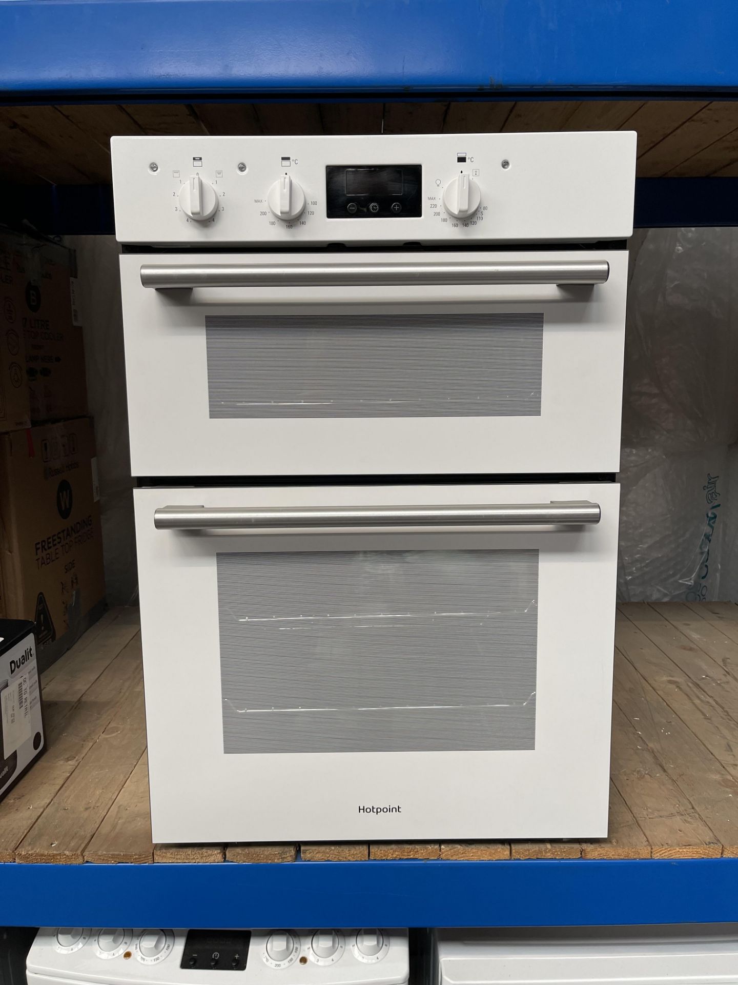 INDESIT WHITE DOUBLE INTEGRATED OVEN AND GRILL, MODEL- DD2540WHCondition ReportLOOKS UNUSED, NO - Image 2 of 5