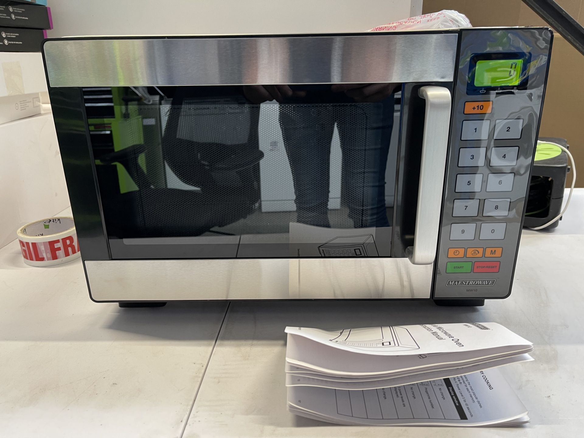 BOXED MAESTROWAVE STAINLESS STEEL COMMERCIAL MICROWAVE, MODEL- MW10, RRP-£200.00Condition Report - Image 2 of 2