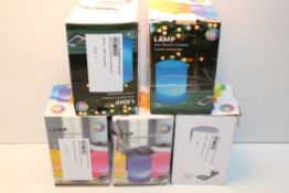 5X BOXED LAMP WITH REMOTE CONTROL COLOUR CHANGING Condition ReportAppraisal Available on Request-