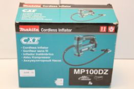 BOXED MAKITA CORDLESS INFLATOR MODEL: MP100DZ RRP £51.25Condition ReportAppraisal Available on