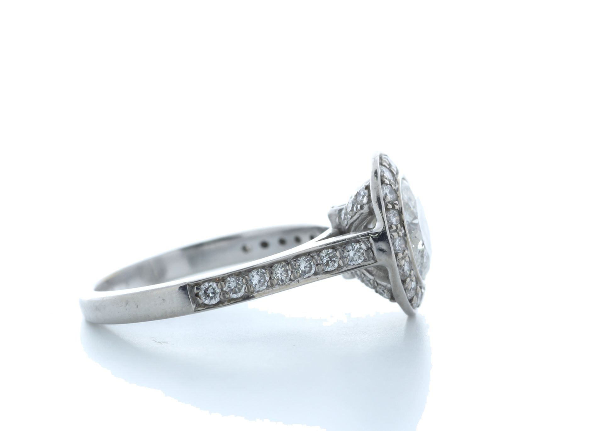 18ct White Gold Single Stone With Halo Setting Ring 2.00 (1.50) Carats - Valued by IDI £21,000. - Image 4 of 5