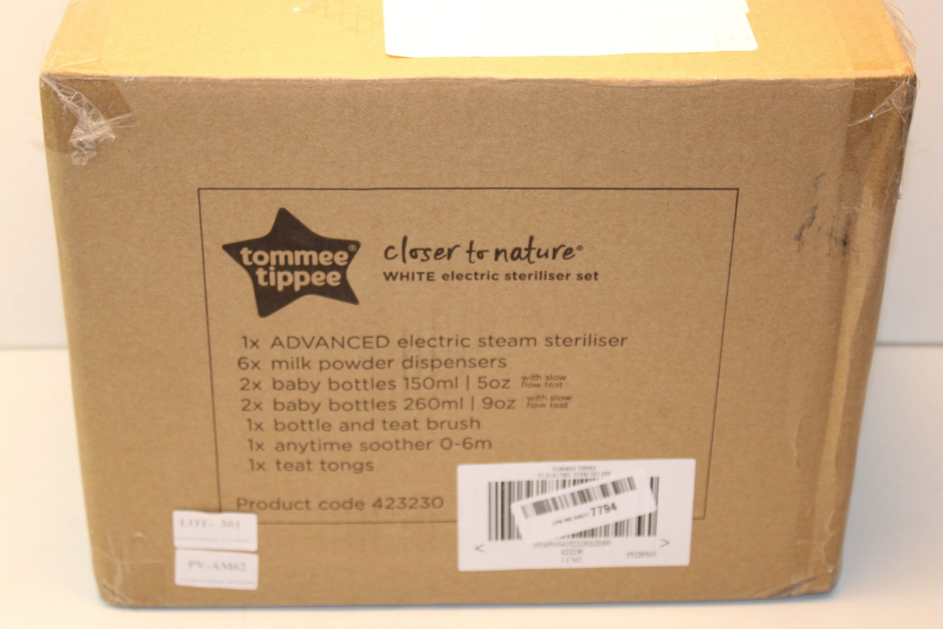 BOXED TOMMEE TIPPEE CLOSER TO NATURE WHITE ELECTRIC STERILISER SET Condition ReportAppraisal