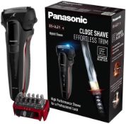 GRADE B - Panasonic ES-LL21 Hybrid Wet and Dry Rechargeable Electric 3-Blade Shaver & Trimmer for