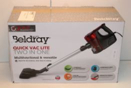 3X BOXED BELDRAY QUICK VAC LITE TWO IN ONE CORDED VACUUM CLEANER RRP £39.99Condition ReportAppraisal