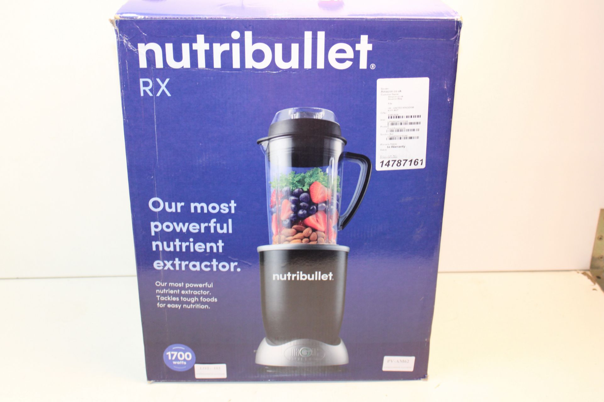 BOXED NUTRIBULLET RX 1700WATTS RRP £129.00Condition ReportAppraisal Available on Request- All - Image 2 of 2