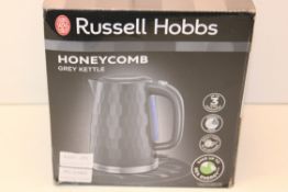 BOXED RUSSELL HOBBS HONEYCOMB GREY KETTLE RRP £30.00Condition ReportAppraisal Available on