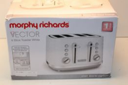 BOXED MORPHY RICHARDS VECTOR 4 SLICE TOASTER WHITE RRP £44.99Condition ReportAppraisal Available