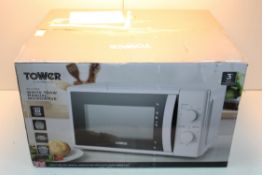 BOXED TOWER 20L WHITE 700W MANUAL MICROWAVE RRP £80.00Condition ReportAppraisal Available on