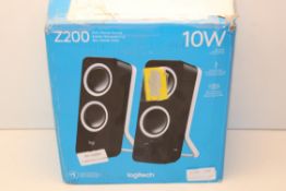 BOXED LOGITECH 10W Z200 RICH STEREO SOUND SPEAKERS Condition ReportAppraisal Available on Request-