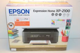 BOXED EPSON EXPRESSION HOME XP-2100 RRP £59.00Condition ReportAppraisal Available on Request- All