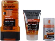 GRADE B - L'Oreal Men Expert Gift Set, Hydra Energetic Alive and Kicking: Shower Gel, Moisturiser