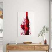 GRADE B - Red Wine Splash Kitchen - Graphic Art Print on Canvas RRP £22.99Condition ReportGRADE