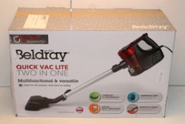 3X BOXED BELDRAY QUICK VAC LITE TWO IN ONE CORDED VACUUM CLEANER RRP £39.99Condition ReportAppraisal