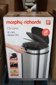 BOXED MORPHY RICHARDS CHROMA 42LITRE SENSOR BIN RRP £59.99Condition ReportAppraisal Available on