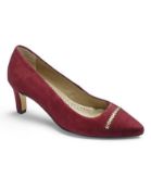 GRADE B Van Dal Suede Chain Trim Court Shoes Wide E Fit SIZE UK 4 RRP £44Condition ReportGRADE B -