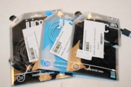 3X ASSORTED JUICE CABLES Condition ReportAppraisal Available on Request- All Items are Unchecked/
