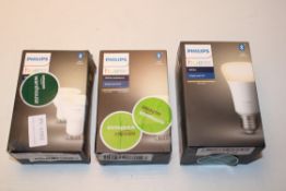 3X BOXED ASSORTED PHILIPS HUE PERSONAL WIRELESS LIGHTING BULBS (IMAGE DEPICTS STOCK)Condition