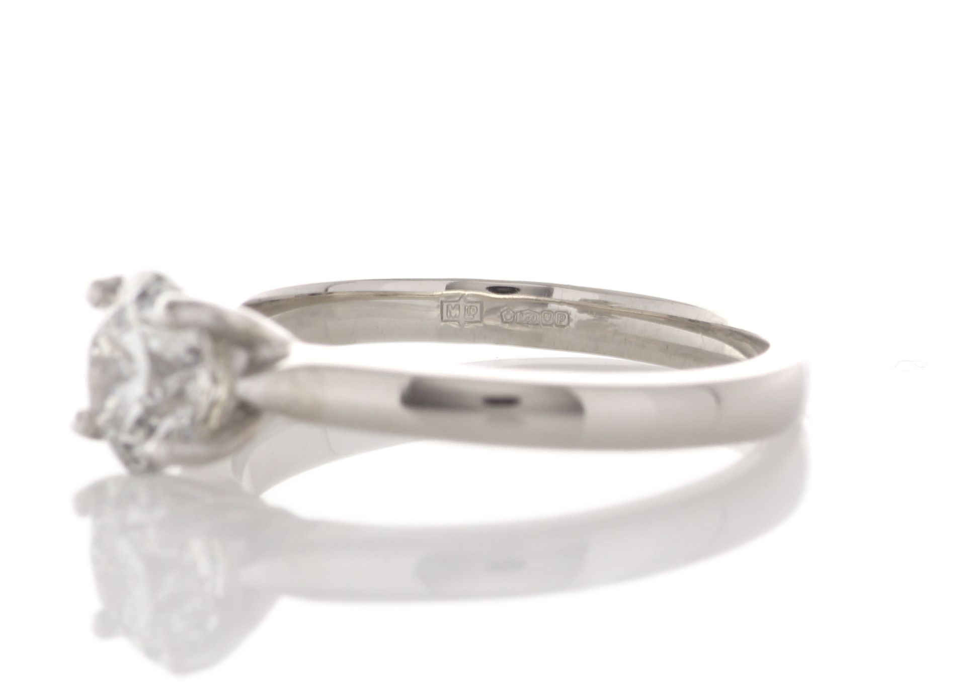 Platinum Single Stone Claw Set Diamond Ring 1.07 Carats - Valued by GIE £24,610.00 - Platinum Single - Image 3 of 4