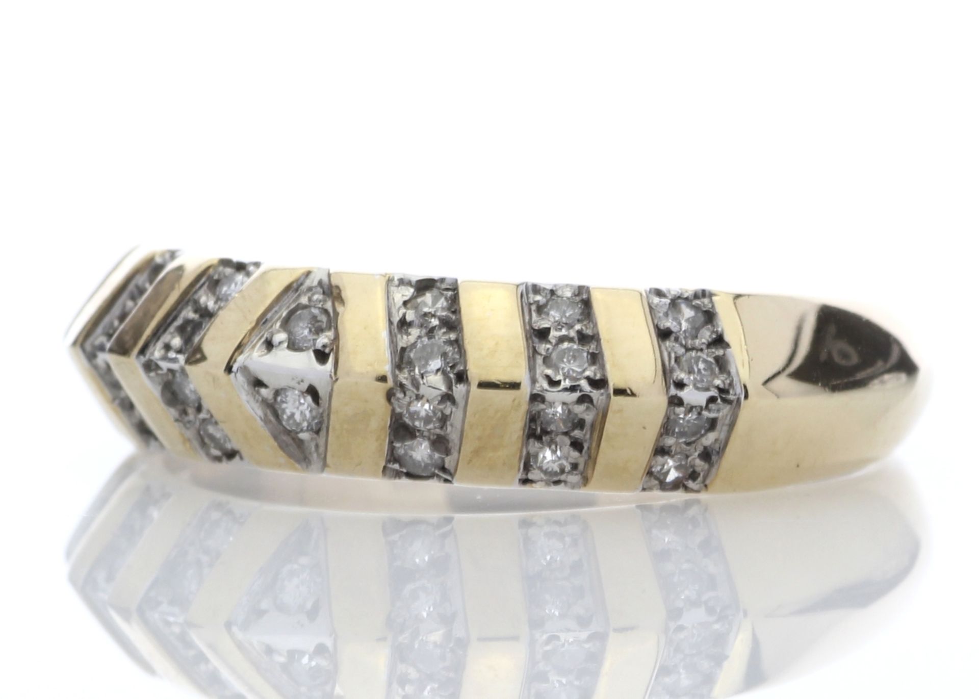 9ct Half Eternity Fancy Diamond Ring 0.21 Carats - Valued by AGI £1,299.00 - 9ct Half Eternity Fancy - Image 2 of 4