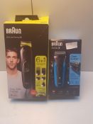 X 2 ITEMS BRAUN SERIES 3 SHAVER & BRAUN ALL IN ONE TRIMMER 3 Condition ReportAppraisal Available