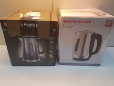 X 2 KETTLES RUSSELL HOBBS & MORPHY RICHARDS COMBINED RRP £70Condition ReportAppraisal Available on